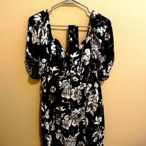 Black floral jumpsuit